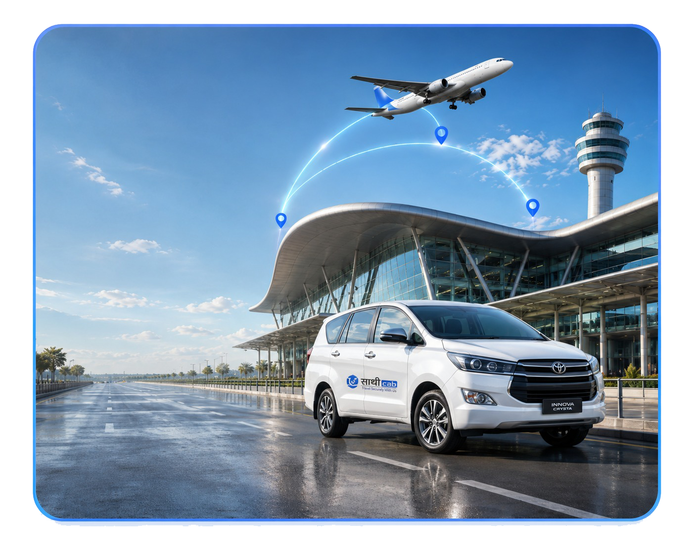 Saarthi Cab airport transfer &mdash; Innova Crysta